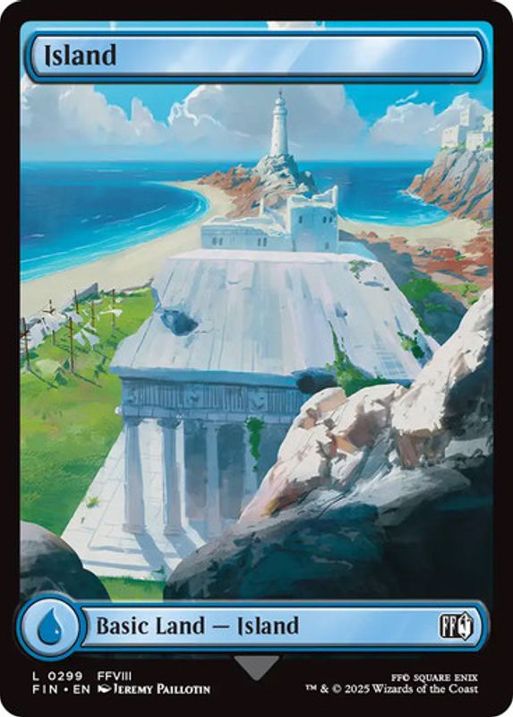 Island (#299) (Full Art) (Foil)